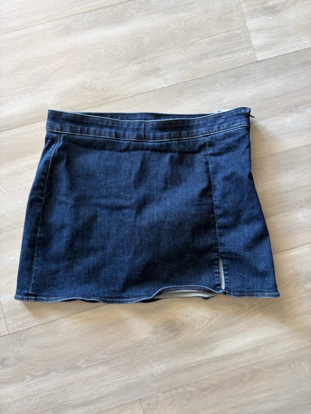 American Eagle Outfitters Dark Blue Denim Mini Skirt with Shorts